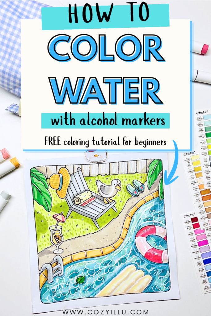 How to color water with alcohol markers for begginers